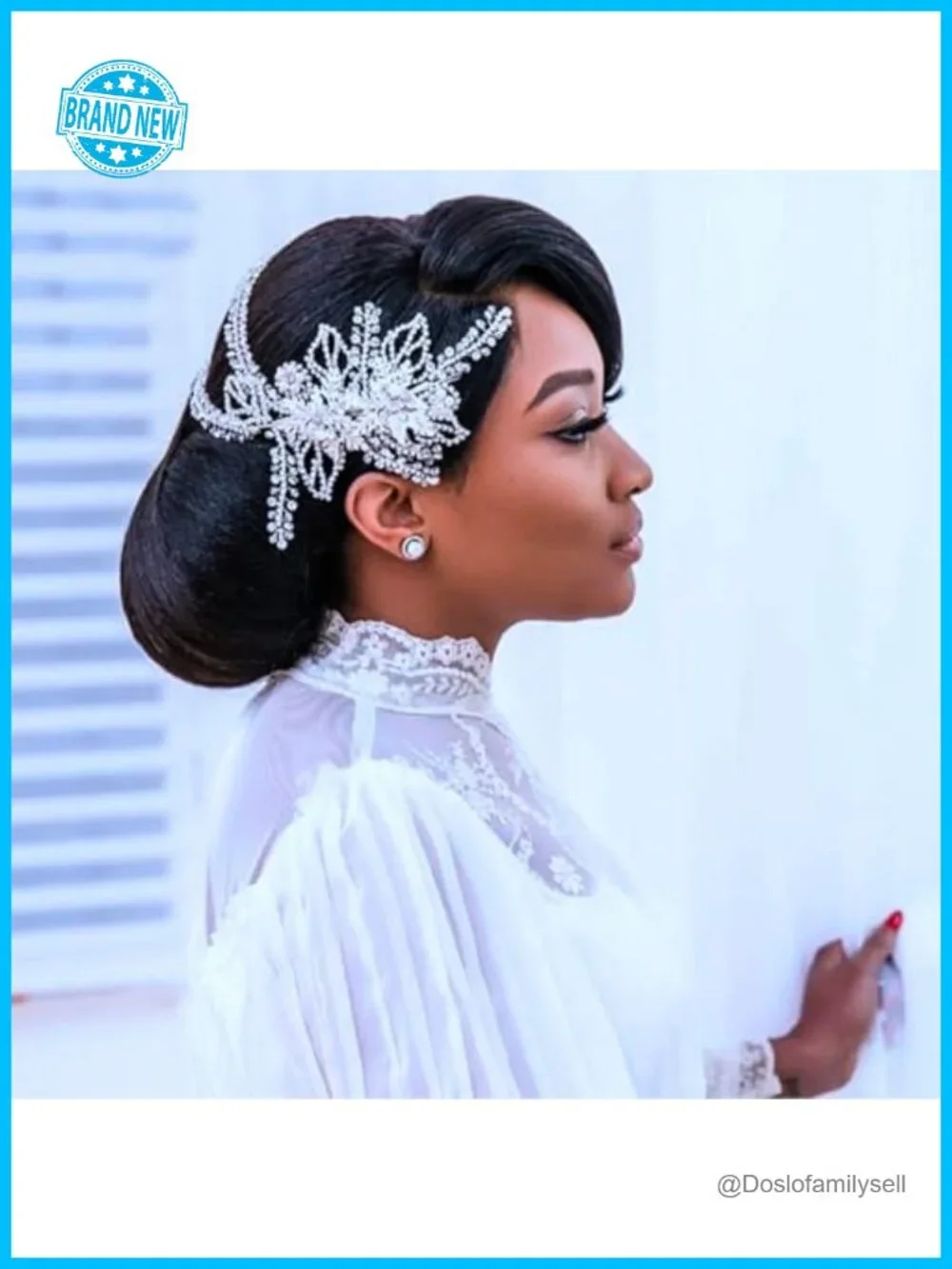 Crystal Bridal Hair Clips Rhinestone Wedding Headpiece Handmade Party Hair